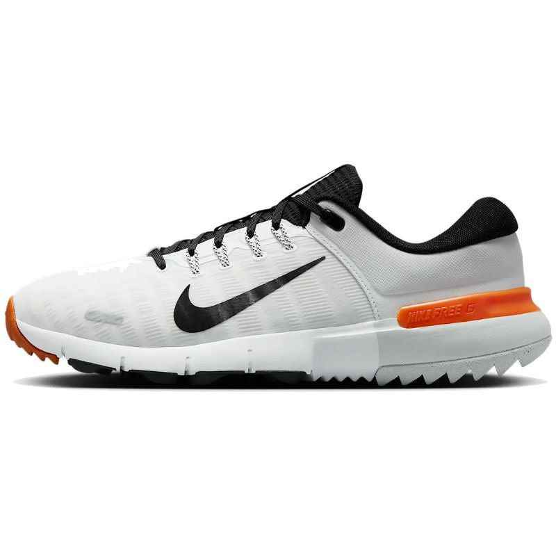 Nike Free Golf NN Spikeless Golf Shoes White Safety Orange Black Medium