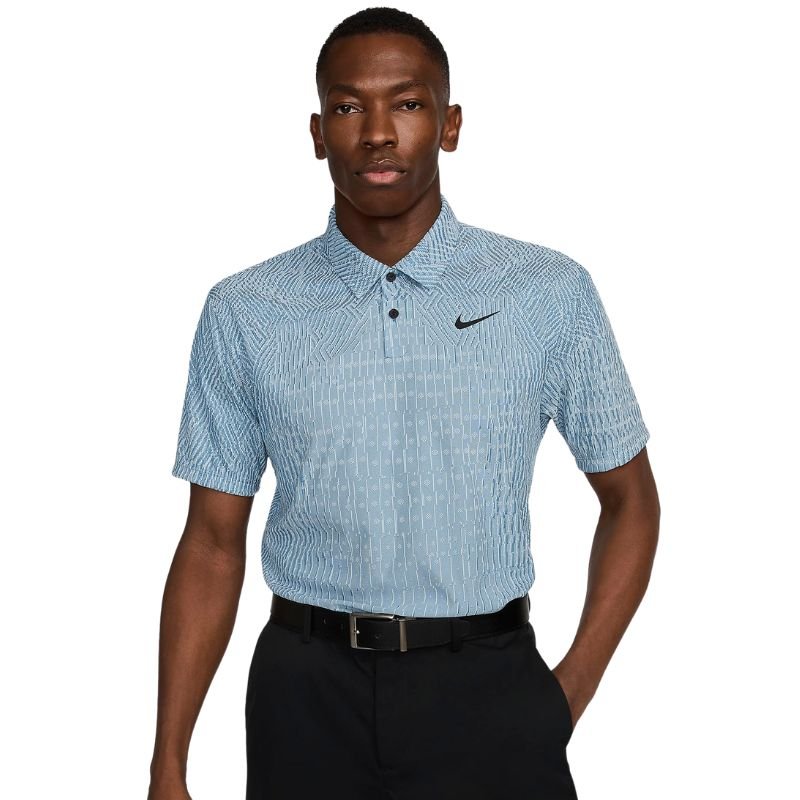 Nike Tour Dri-FIT ADV Golf Polo Glacier Blue Aegean Storm Black