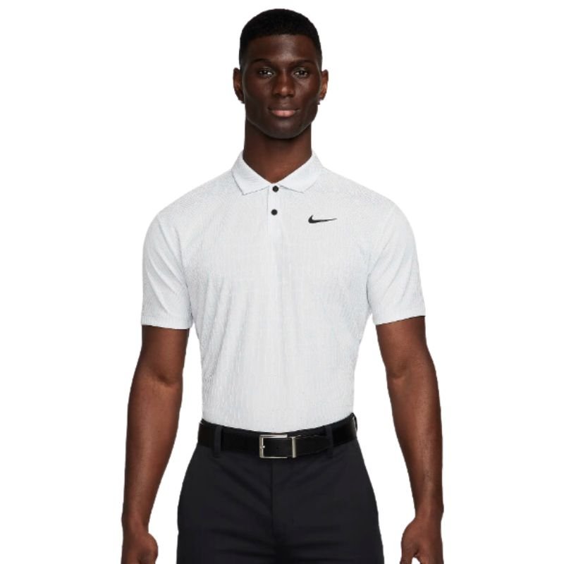Nike Tour Dri-FIT ADV Golf Polo White Pure Platinum Black