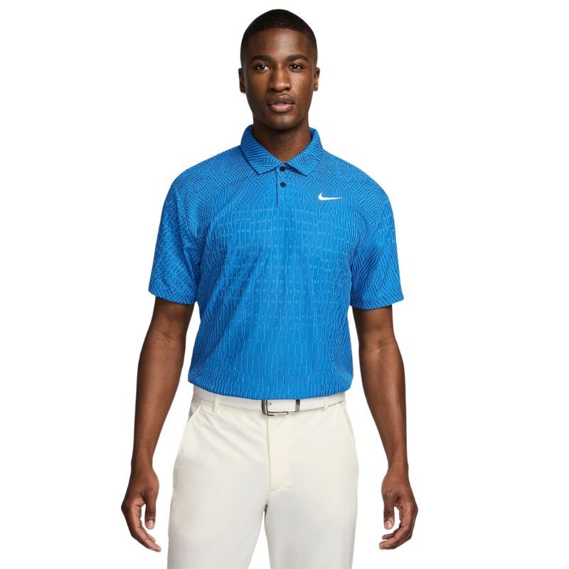 Nike Tour Dri-FIT ADV Golf Polo Light Photo Blue Court Blue White