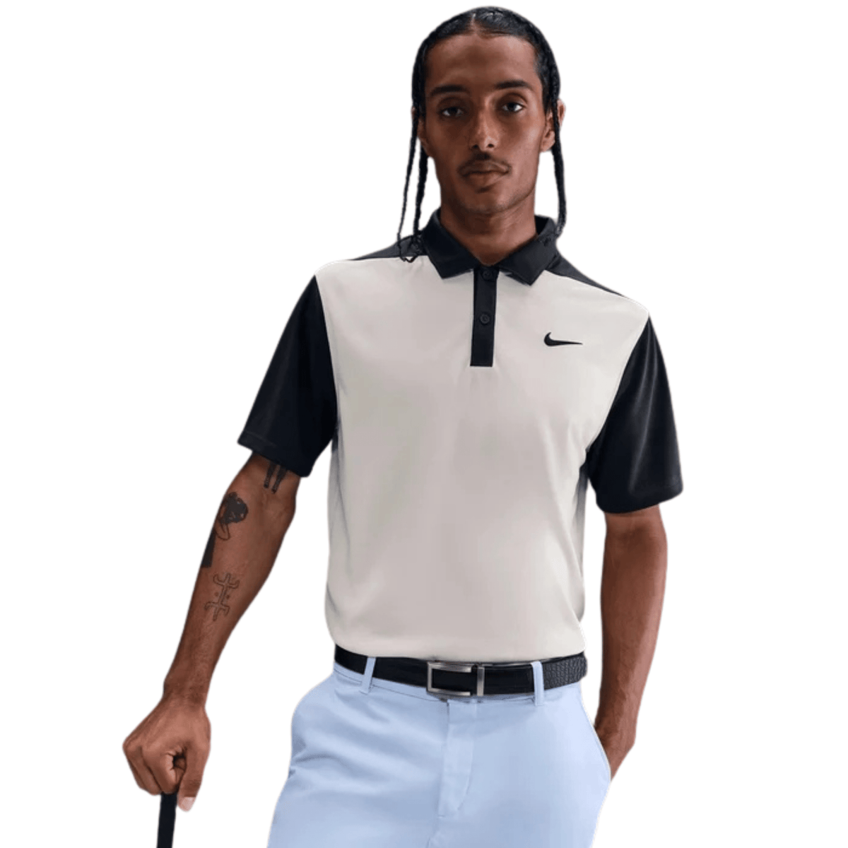 Nike Victory+ Blocked Dri-FIT Golf Polo Light Orewood Brown Anthracite Black