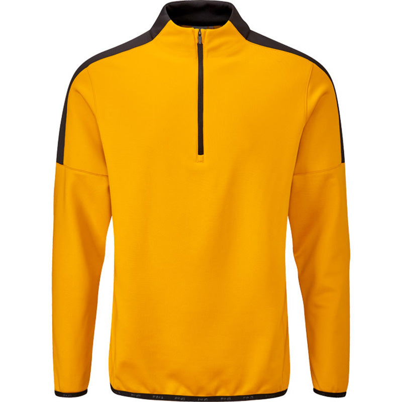 PING Frankie 1/4 Zip Men&#39;s Sweater Ping Gold/Black SMALL 