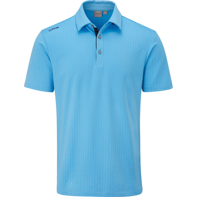 PING Cillian Polo Men&#39;s Shirt Ping Infinity Blue SMALL 