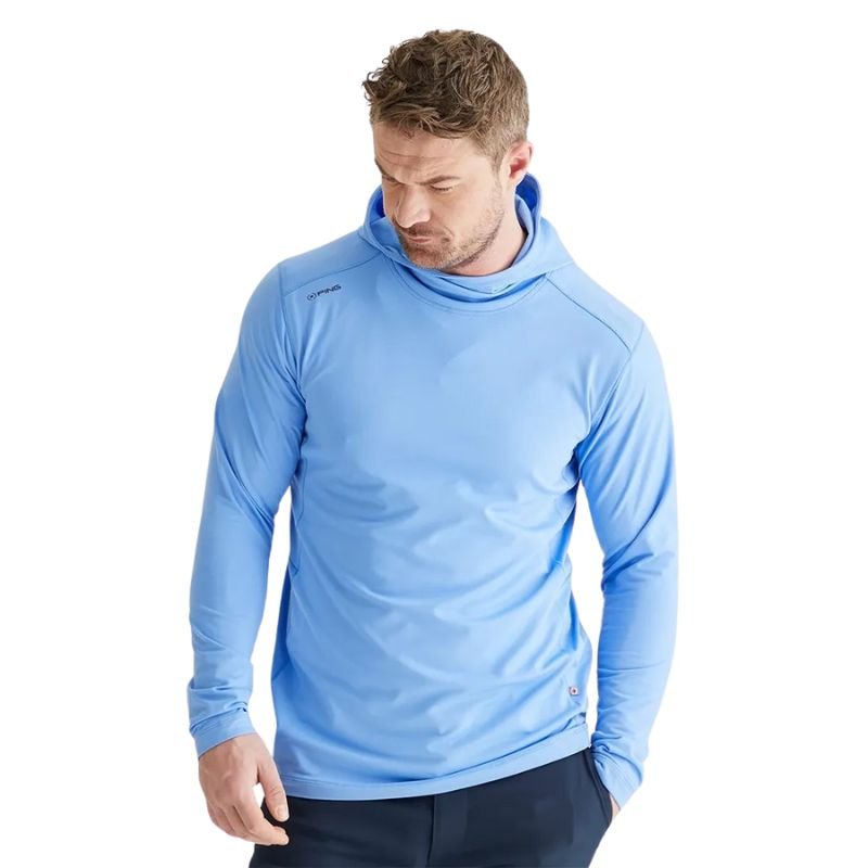 PING CEB Fleece Lightweight Hoodie Cornflower Blue