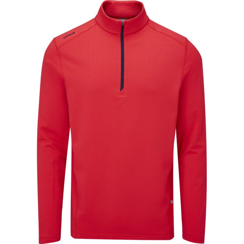 PING Edwin 1/4 Zip Sweater Poppy SMALL