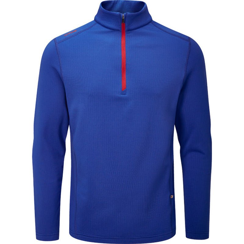 PING Edwin 1/4 Zip Sweater Blue Surf SMALL