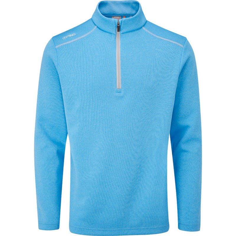 PING Ramsey 1/4 Zip Sweater Infinity Blue Marl SMALL