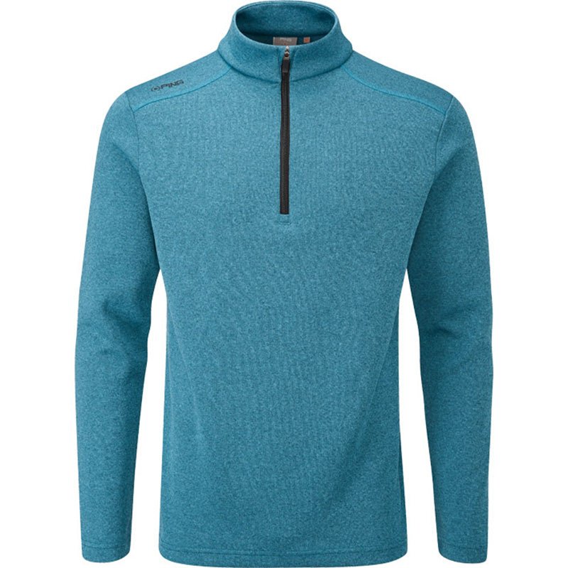 PING Ramsey 1/4 Zip Sweater Deep Atlantic Marl SMALL