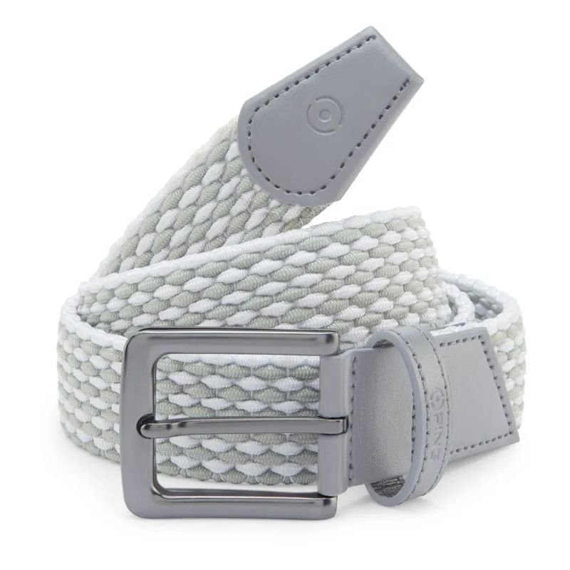 PING Stretch Webbing Belt Pearl Grey White