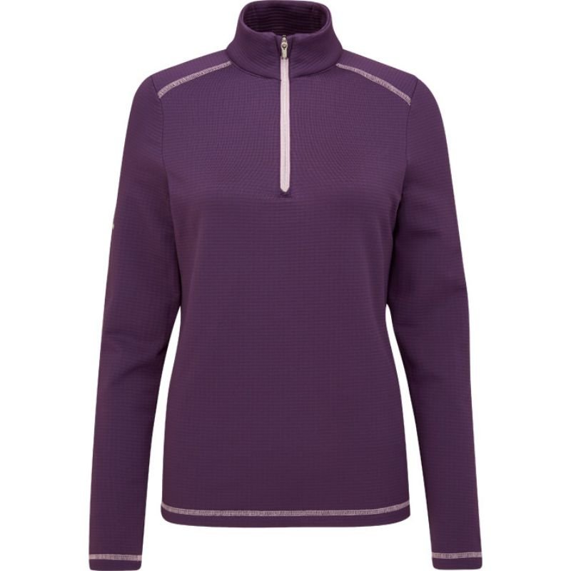 PING Women's Sonya 1/4 Zip Sweater Purple Plum