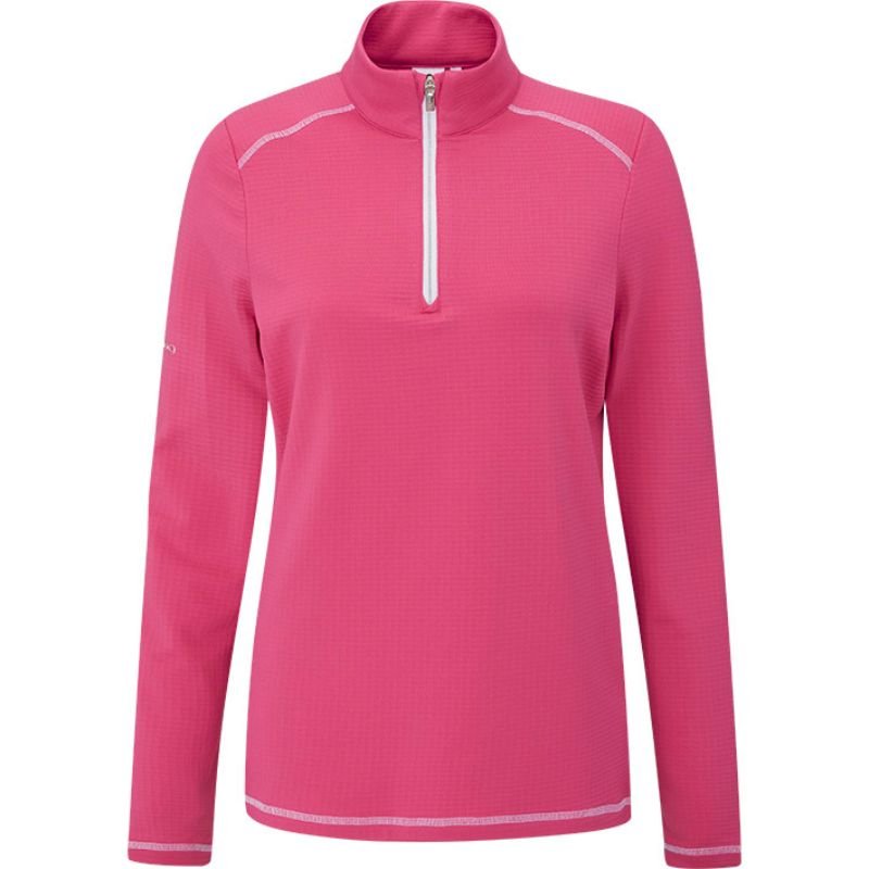 PING Women's Sonya 1/4 Zip Sweater Pink Blossom