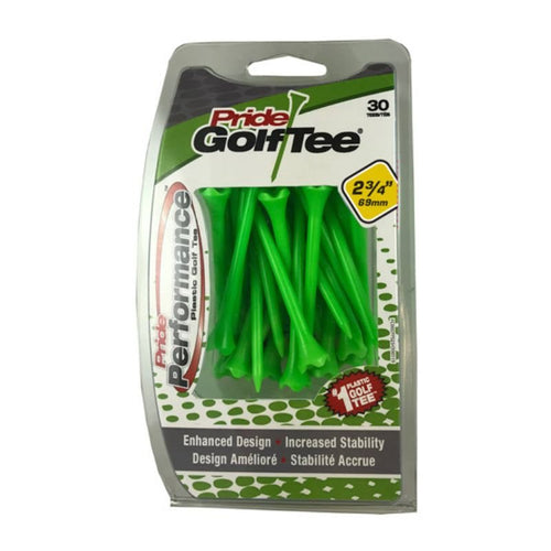 Pride Performance Plastic Golf Tees - 2 3/4" (30pk) Citrus Green