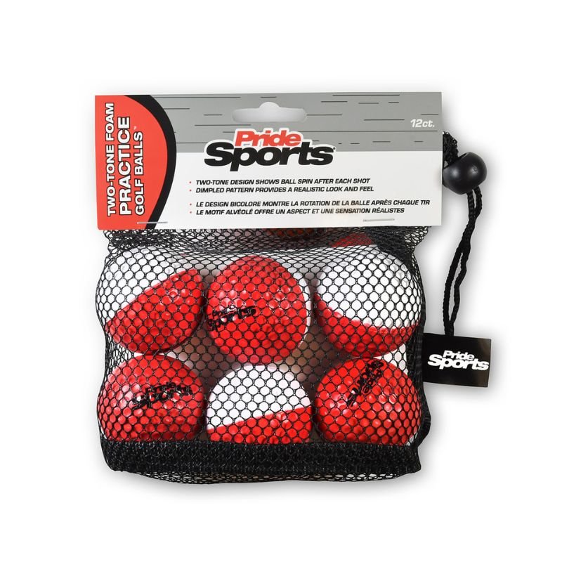Pride Sports Two-Tone Foam Practice Balls White Red