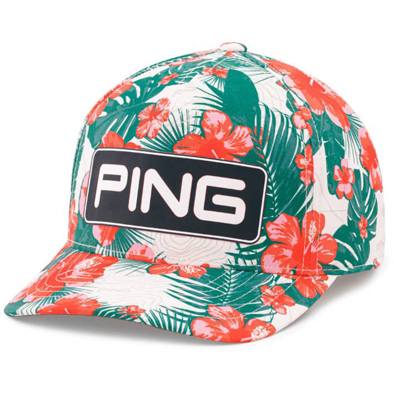 PING Pua Tour Snapback Hat Ping White  