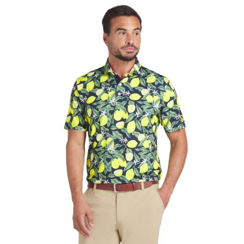 PUMA AP Lemon Branch Golf Polo Deep Navy