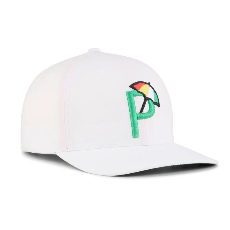 PUMA AP Seersucker 6-Panel Golf Cap White Glow Light Pink OSFA