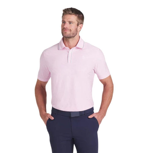 PUMA AP Tipped Jacquard Golf Polo Pink Fruit