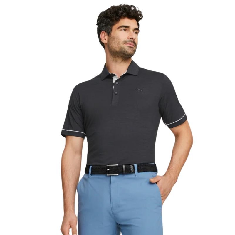 PUMA CLOUDSPUN Haystack Golf Polo Puma Black Heather