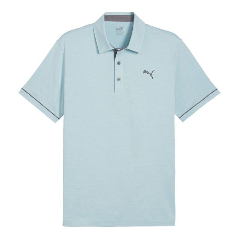 PUMA CLOUDSPUN Haystack Golf Polo Turquoise Surf Heather