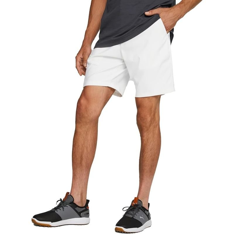 PUMA Dealer 8" Golf Shorts White Glow