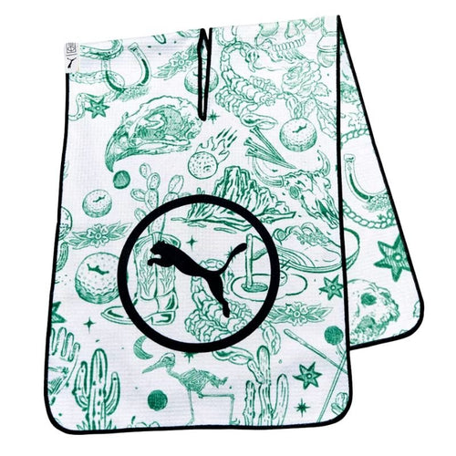 PUMA Desert Microfiber Golf Towel Green