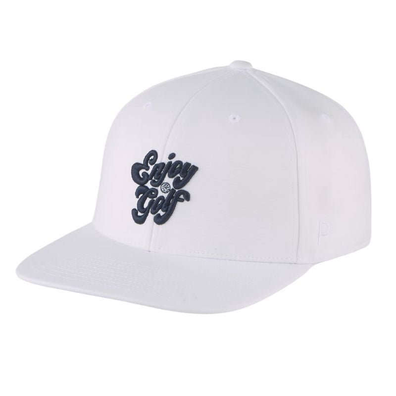 PUMA Enjoy Golf Responsibly Cap White Glow Navy Blazer OSFA