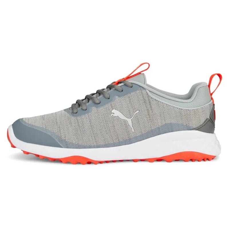 PUMA Fusion Pro Spikeless Golf Shoes Gray Red Medium