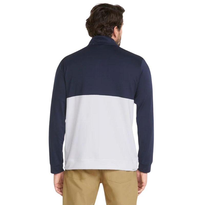 PUMA Gamer Colorblock 1/4 Zip Navy Blazer/Bright White