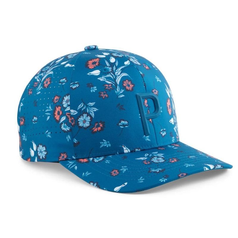 PUMA Heirloom Tech P Snapback Cap Ocean Tropic OSFA