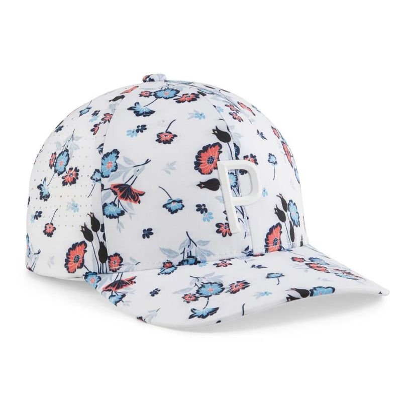 PUMA Heirloom Tech P Snapback Cap White Glow OSFA