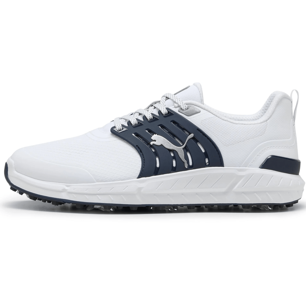 PUMA IGNITE ELEVATE 2 TOUR Golf Shoes Puma White Deep Navy Puma Silver Medium