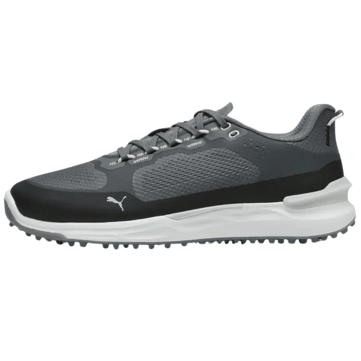 PUMA IGNITE ELEVATE X Spikeless Golf Shoes Slate Sky Puma Black Ash Grey Medium