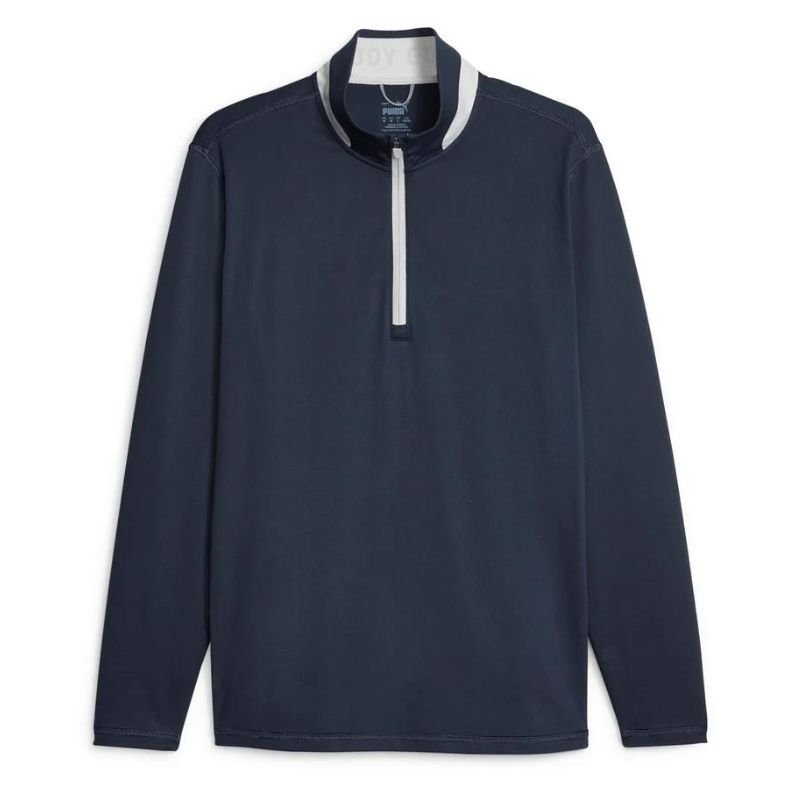 PUMA Lightweight Golf 1/4 Zip Navy Blazer/Ash Gray