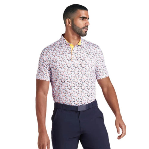 PUMA MATTR Paradise Golf Polo White Glow Sunny Yellow