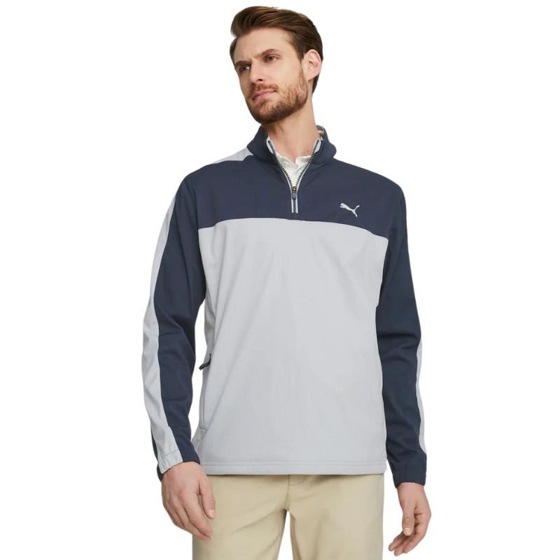 PUMA Momentum Woven Golf 1/4 Zip Navy Blazer/High Rise