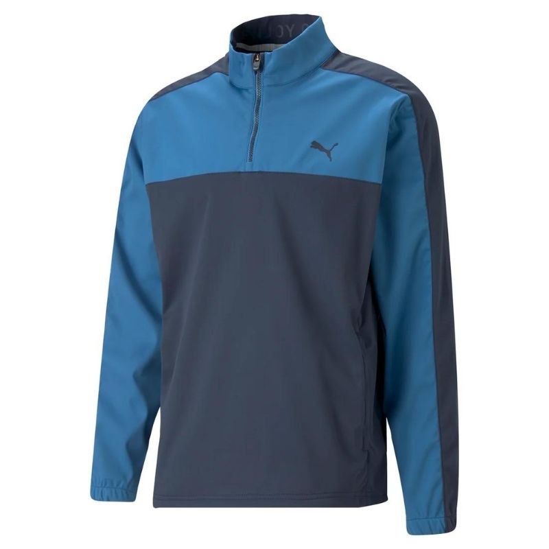 PUMA Momentum Woven Golf 1/4 Zip Lake Blue/Navy Blazer