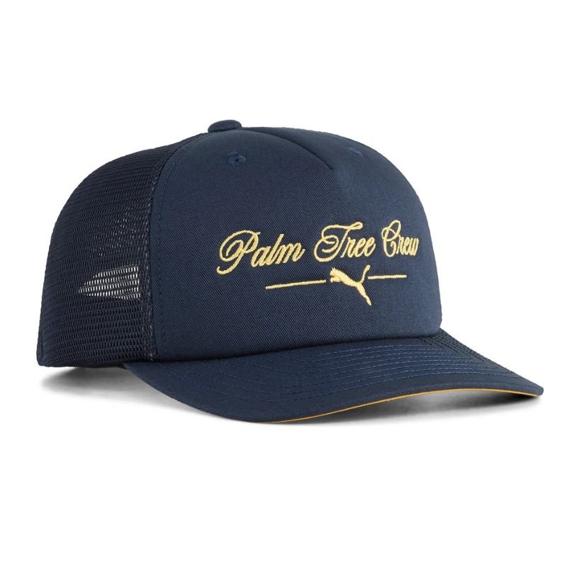 PUMA PTC Performance Foam Trucker Golf Hat Navy OSFA