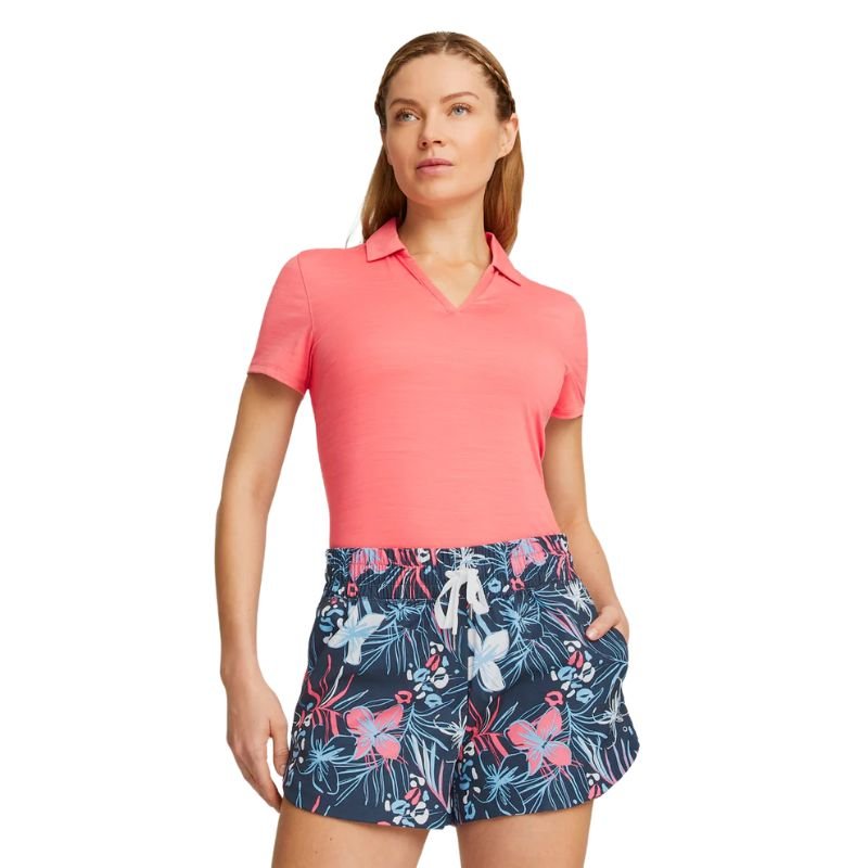 PUMA Women's Cloudspun Coast Golf Polo Loveable Heather