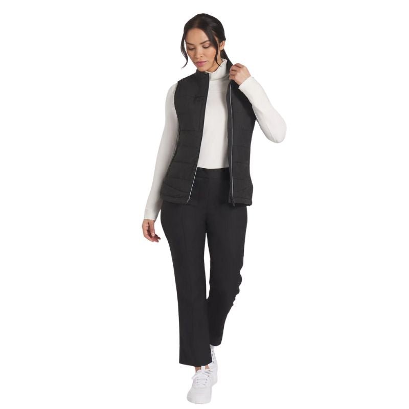 PUMA Women's Kyley Quilted Golf Vest Black