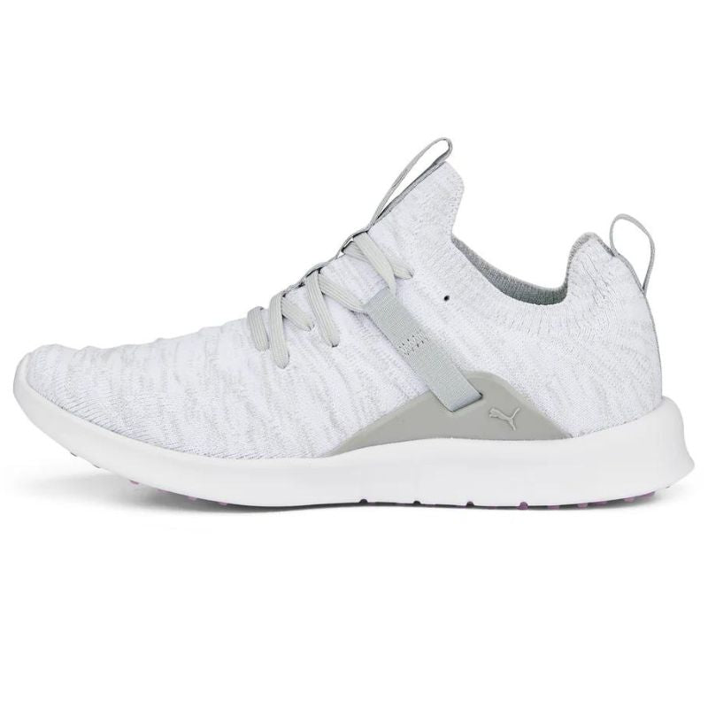 PUMA Women's LAGUNA FUSION Knit Spikeless Golf Shoes High Rise Puma White Medium