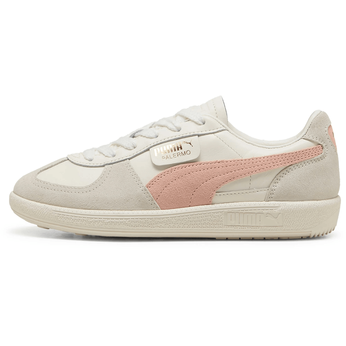 PUMA Women's Palermo G Spikeless Golf Shoes Warm White Tropical Peach Medium