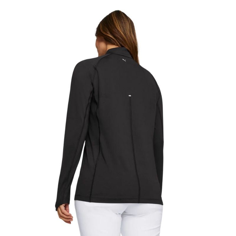 PUMA Women's YouV 1/4 Zip Sweater Black