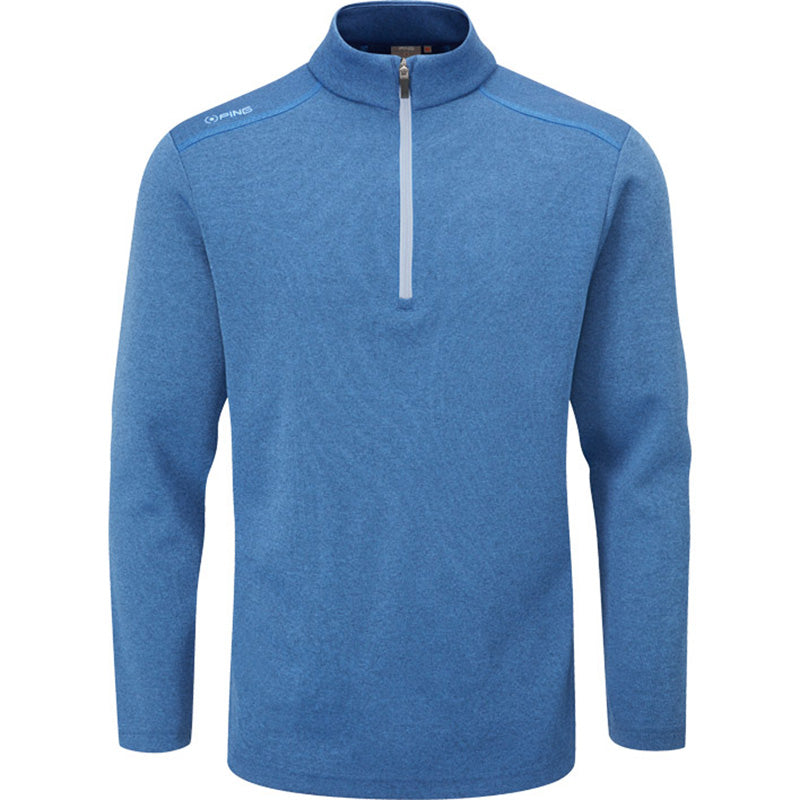 PING Ramsey 1/4 Zip Men&#39;s Sweater Ping Delph Blue Marl MEDIUM 