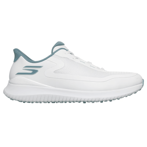 Skechers GO GOLF Flight Spikeless Golf Shoes White Light Blue Medium