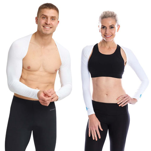 SParms Sun Protection Shoulder Wrap (Unisex) White SMALL