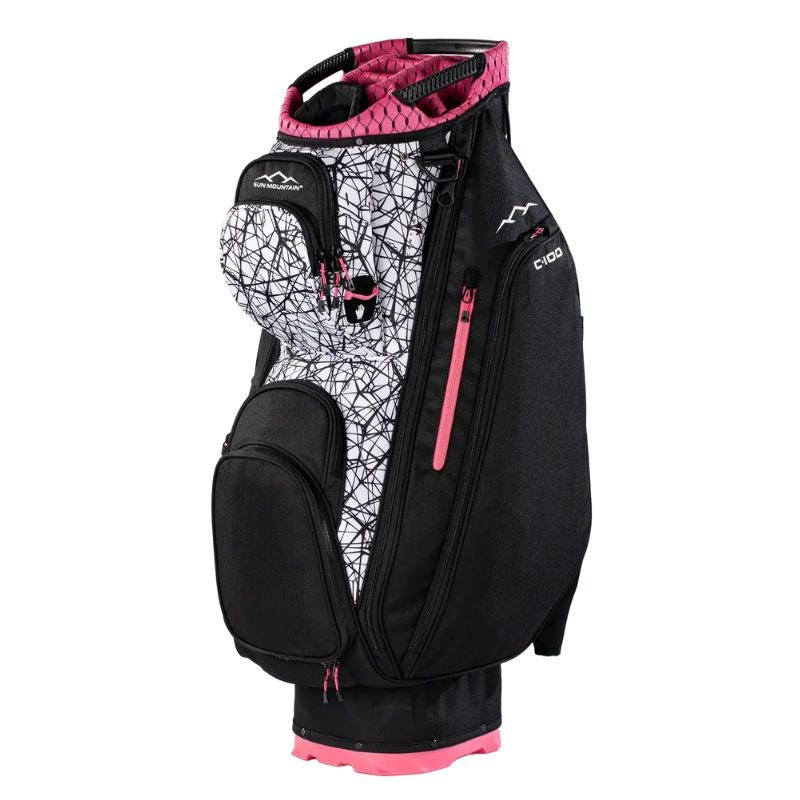 Sun Mountain 2026 C-100 Cart Bag Black Abstract Pink