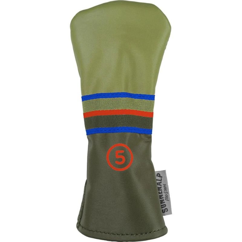 Sun Mountain Mid-Stripe Headcovers 5-Wood Loden Moss Inferno