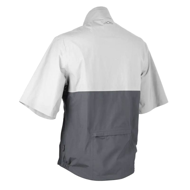 Sun Mountain Monsoon Short - Sleeve Rain Jacket White/Cadet SMALL