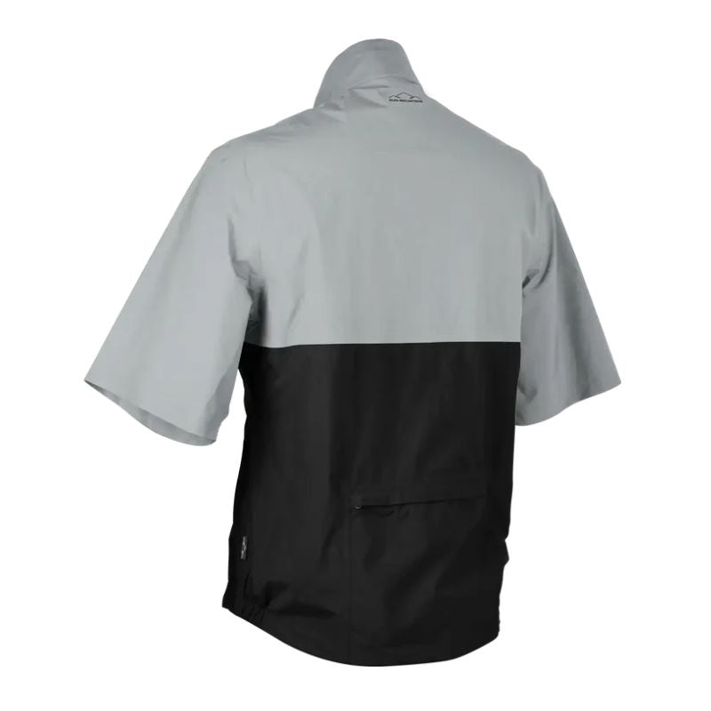 Sun Mountain Monsoon Short - Sleeve Rain Jacket Platinum/Black SMALL
