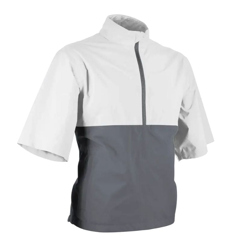 Sun Mountain Monsoon Short - Sleeve Rain Jacket White/Cadet SMALL